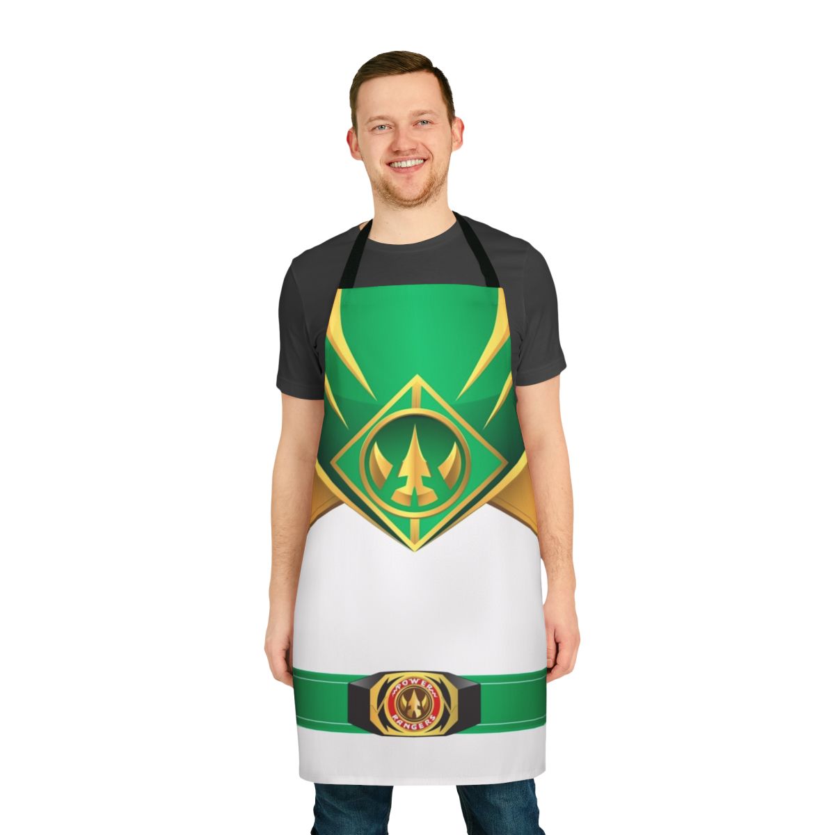 Lord Drakkon Apron featuring the White Ranger and Green Ranger design