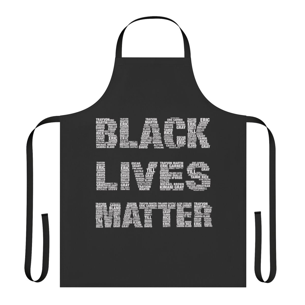 Black Lives Matter Apron with Powerful Protest Messaging