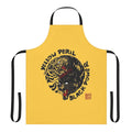 Black power apron with tiger and panther graphics, representing black empowerment and solidarity