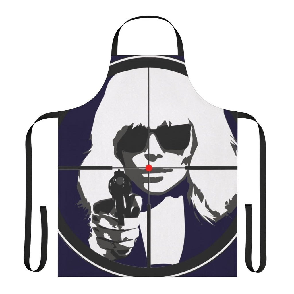 Apron featuring a powerful female protagonist, inspired by the movie Atomic Blonde