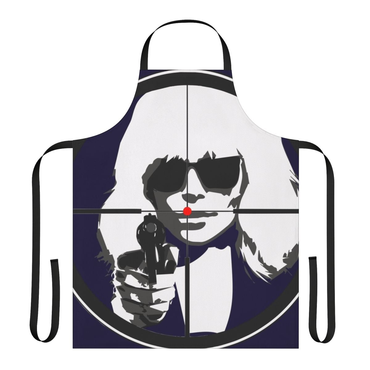 Apron featuring a powerful female protagonist, inspired by the movie Atomic Blonde