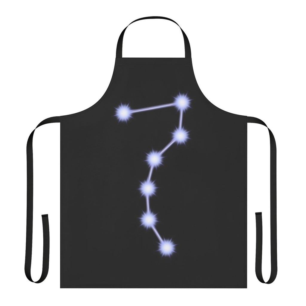 Vibrant blue apron with the seven stars of Hokuto No Ken's iconic hero Kenshiro