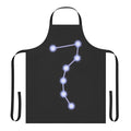 Vibrant blue apron with the seven stars of Hokuto No Ken's iconic hero Kenshiro