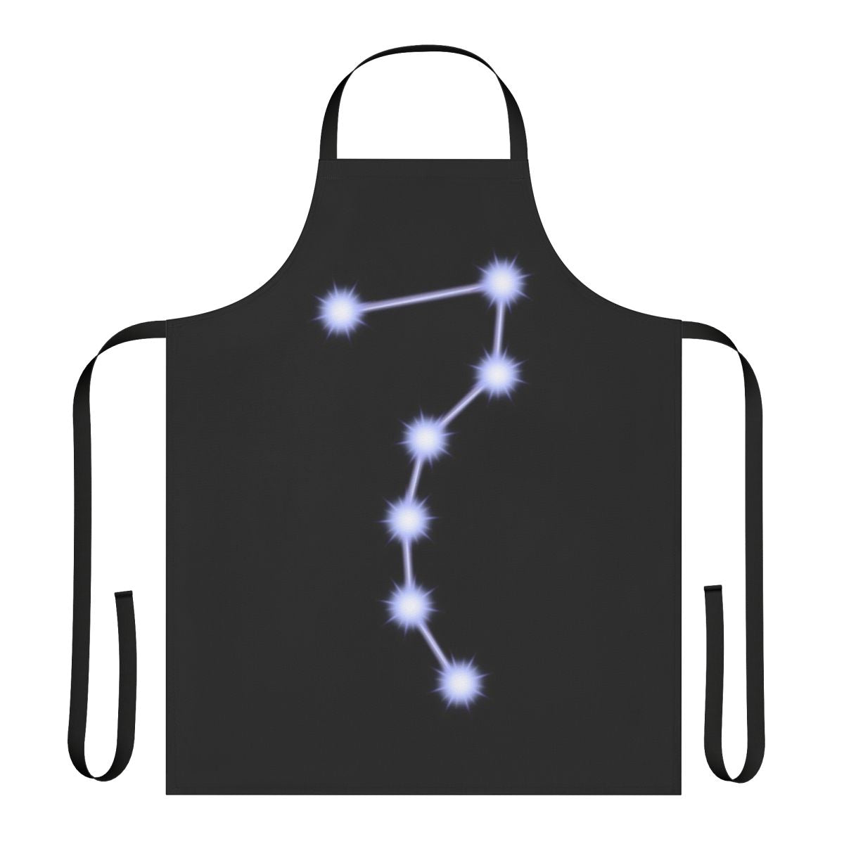 Vibrant blue apron with the seven stars of Hokuto No Ken's iconic hero Kenshiro