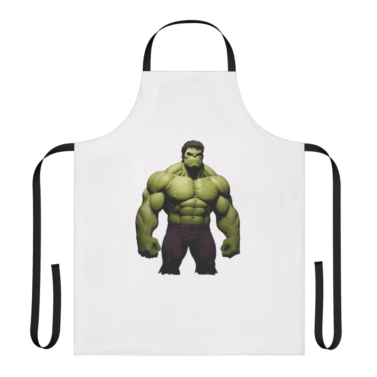 A vibrant apron featuring a superhero design, perfect for home chefs and Marvel fans.