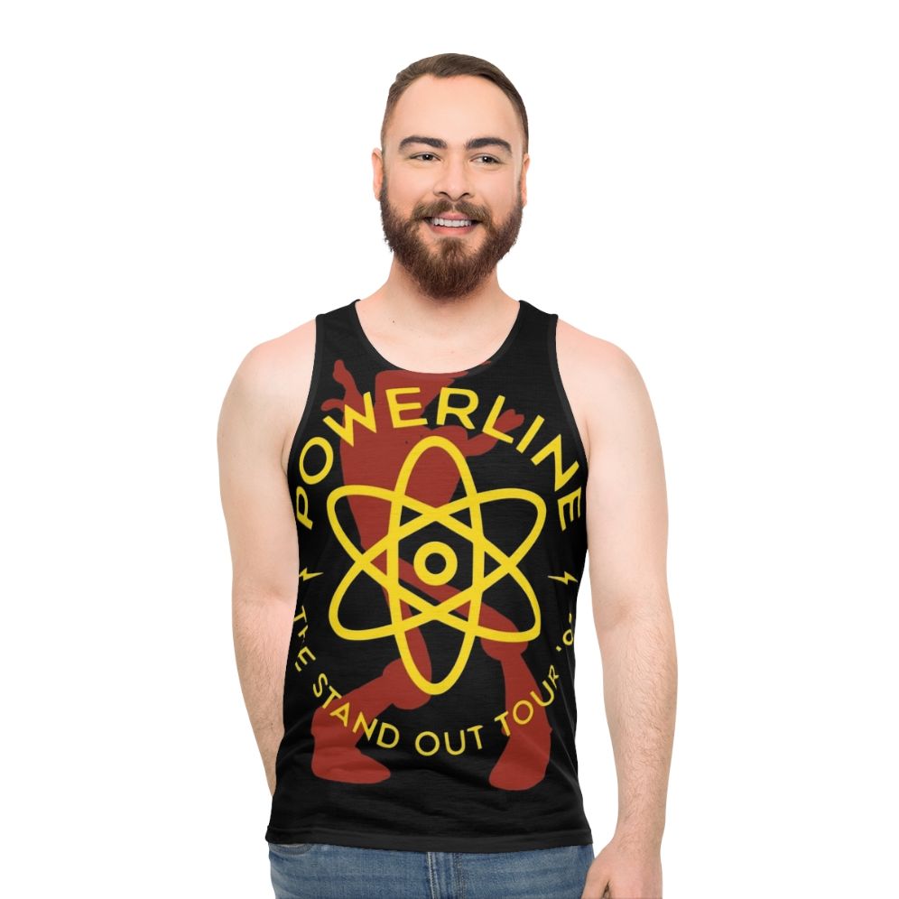 Powerline unisex retro 90s tank top with pop culture inspired design