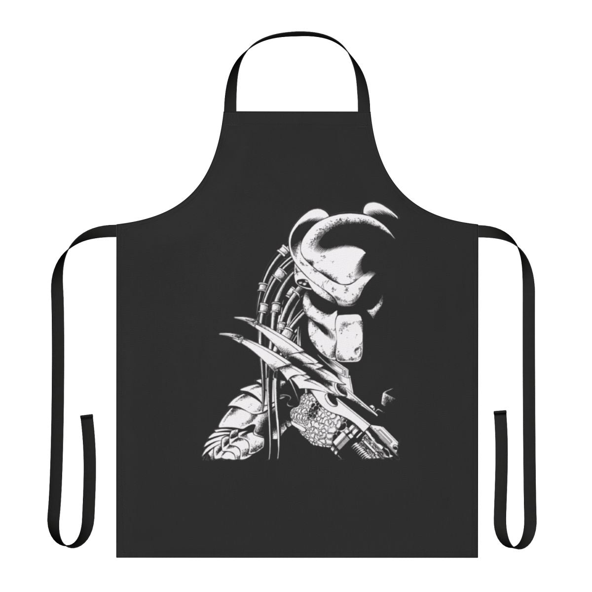 Predator-themed apron featuring iconic movie character design