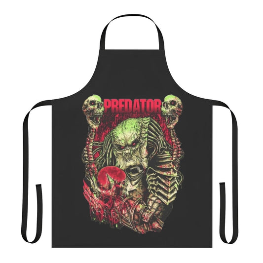 Predator-themed apron with movie-inspired artwork and design