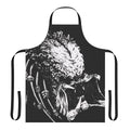 Predator-inspired horror apron with 80s movie references