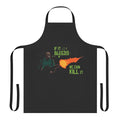 Predator-inspired apron with the iconic "If it bleeds, we can kill it" quote