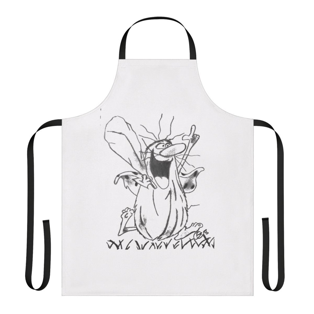 Caveman design printed on a high-quality kitchen apron