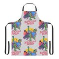 Vintage-inspired period apron featuring a whimsical dinosaur print - perfect for the modern, fashion-forward woman.