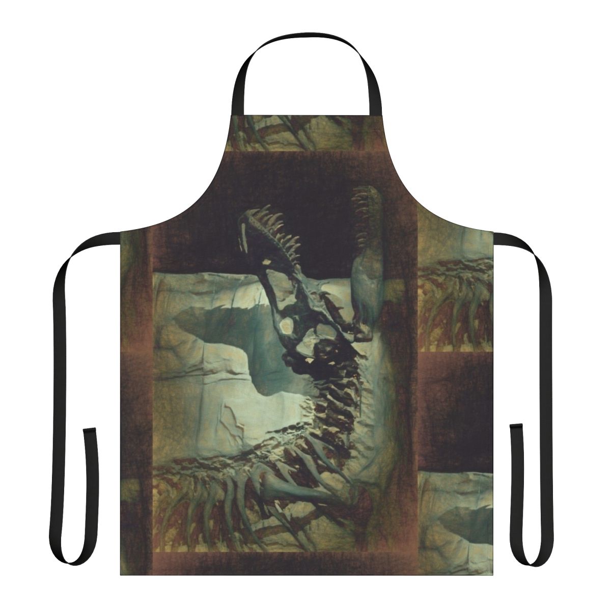 Dinosaur-themed "Bite Me" apron for the kitchen or grill