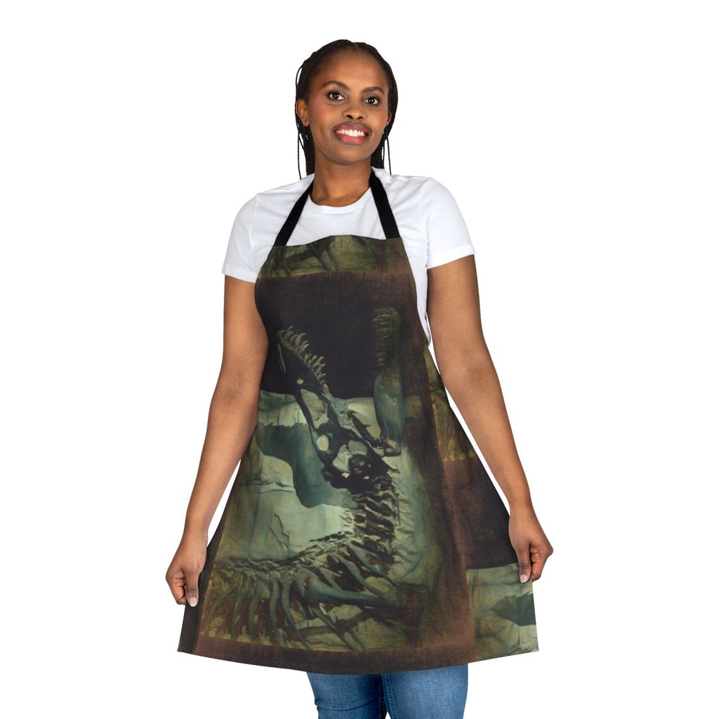 Dinosaur-themed "Bite Me" apron for the kitchen or grill