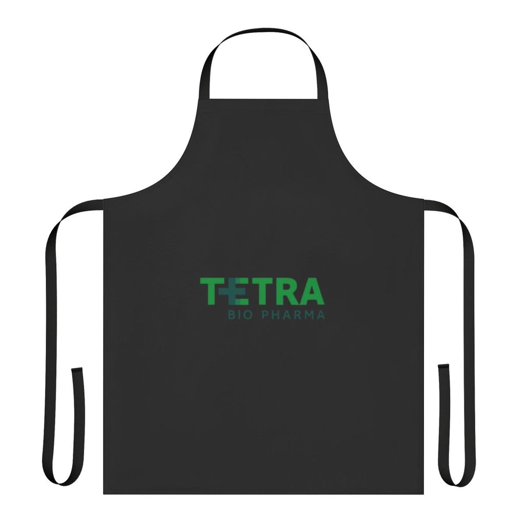 Tetra Bio Pharma logo printed on black apron