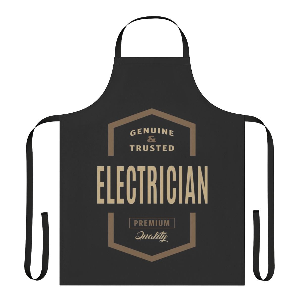 Electrician wearing a high-quality apron with multiple pockets for tools and materials.
