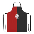 A high-quality red and black cooking apron featuring the Flamengo football club logo and colors.