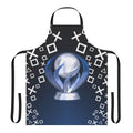 Premium gaming apron featuring a platinum trophy design for dedicated video game players