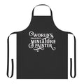 A high-quality apron featuring a "World's Okayest Miniature Painter" design, perfect for tabletop gamers and miniature enthusiasts.