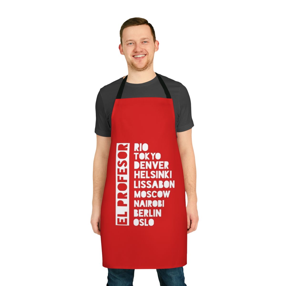 Premium Money Heist Inspired Apron with El Profesor Design