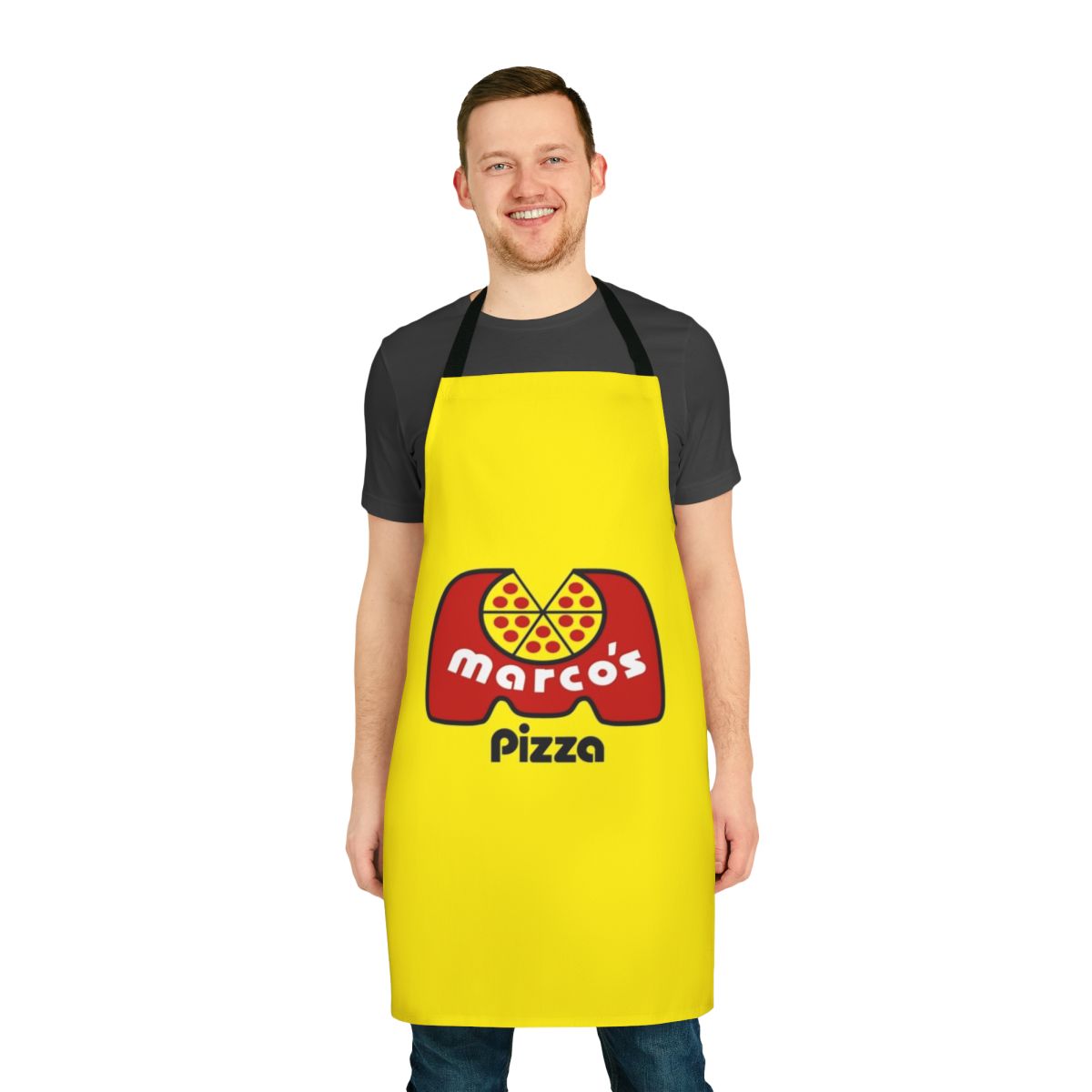 High-quality pizza-themed apron for food service and restaurant professionals
