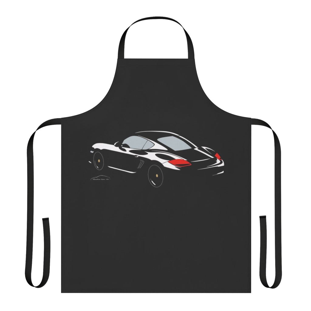 Porsche Cayman S Black Edition inspired apron featuring the iconic sports car design