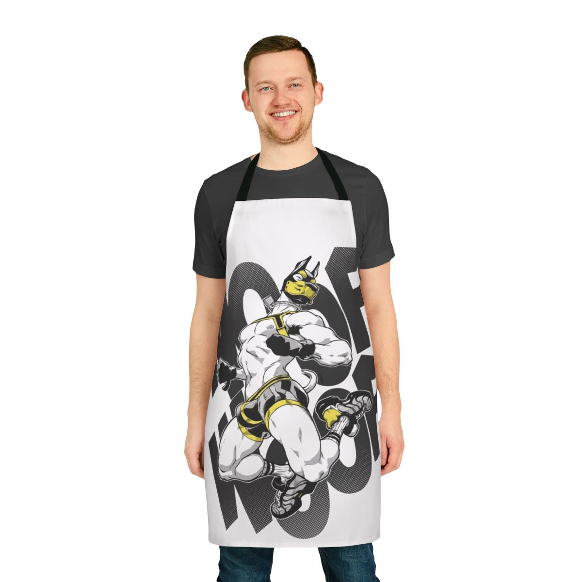 A stylish and high-quality apron designed for pup play and BDSM enthusiasts.