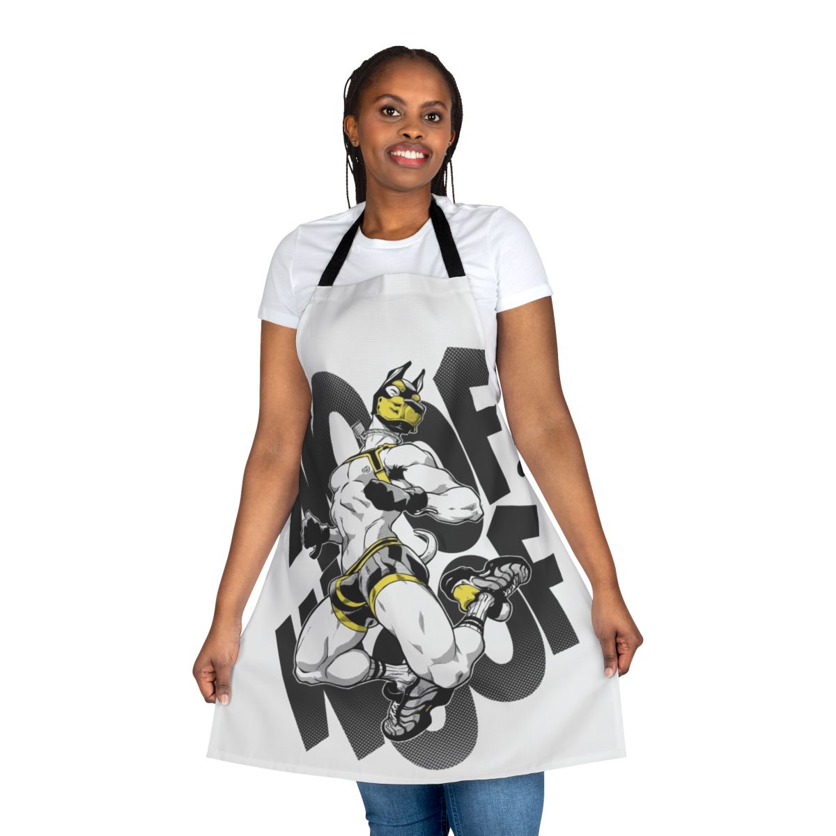 A stylish and high-quality apron designed for pup play and BDSM enthusiasts.