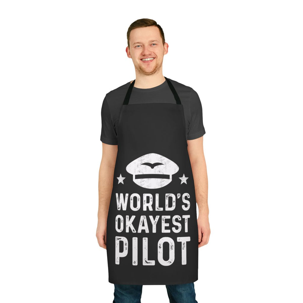 Premium quality apron with "World's Okayest" design for engineers and professionals
