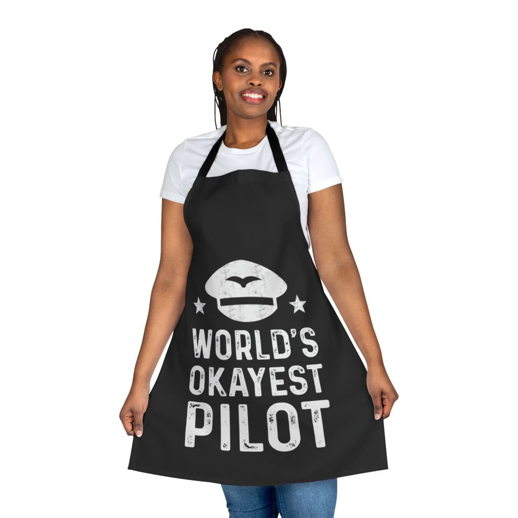 Premium quality apron with "World's Okayest" design for engineers and professionals