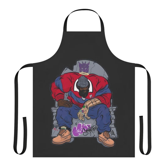 Premium black apron with Sean P-inspired design for rap and hip hop enthusiasts