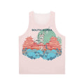 Preppy Retro Travel Art Unisex Tank Top for Seoul, South Korea