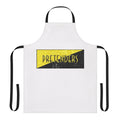Pretenders-inspired apron featuring band members and iconic songs