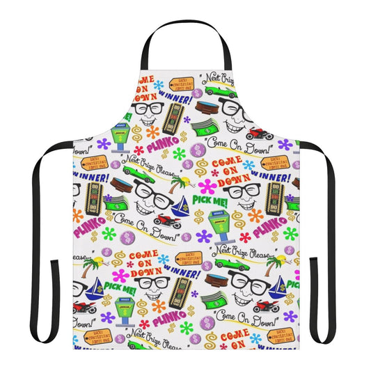 Price is Right themed apron with show logo and game elements