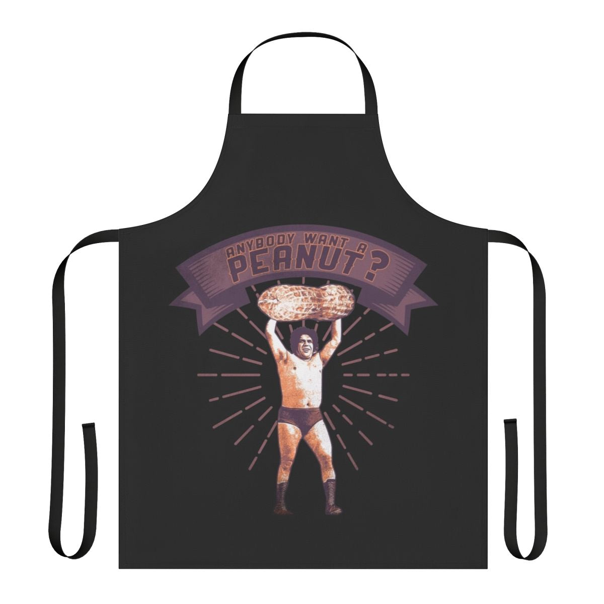 Princess Bride inspired peanut apron with Fezzik the giant character and rhyming design