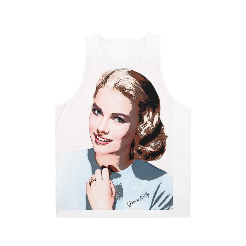 Unisex pop art tank top with Princess Grace Kelly design
