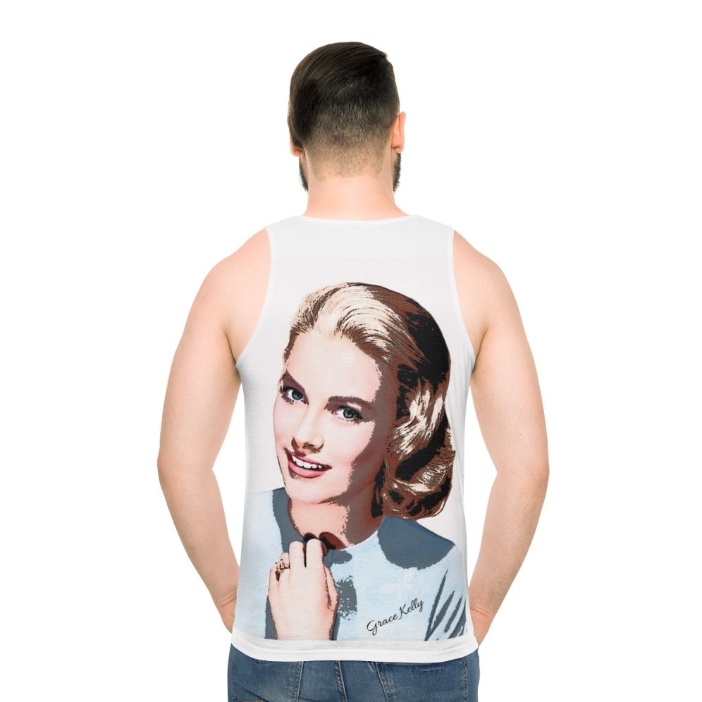 Unisex pop art tank top with Princess Grace Kelly design