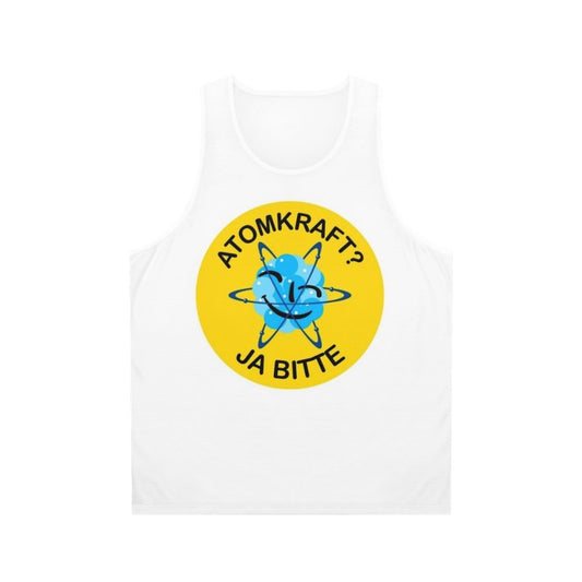Pro nuclear unisex tank top with German atomic energy logo