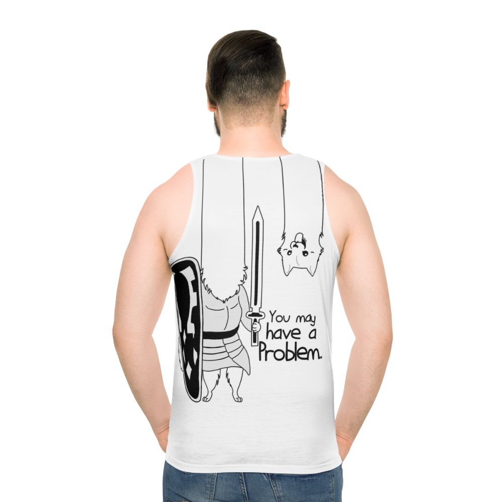 Unisex 'Problem' video games tank top with Undertale Lessar Dog design