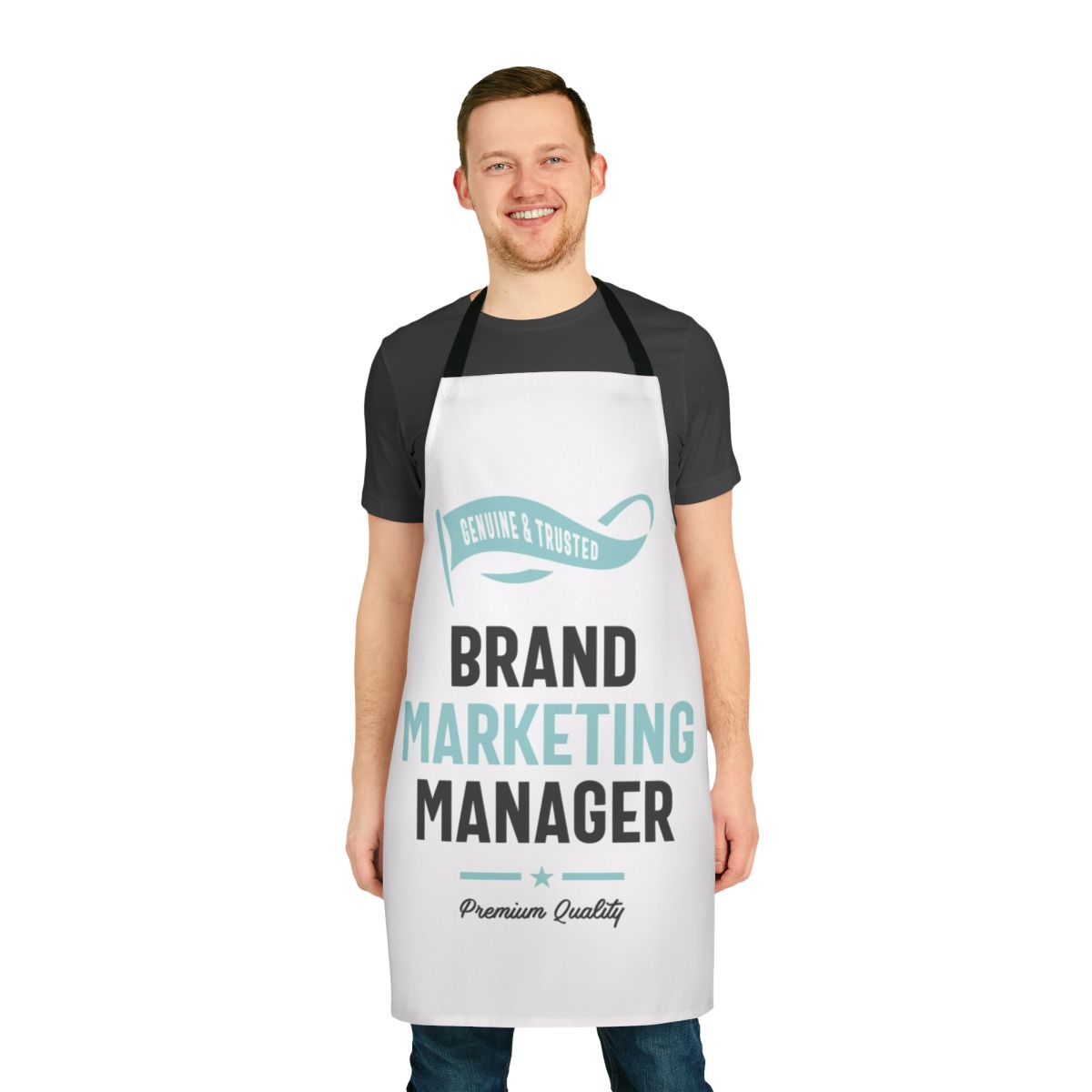 Brand Manager Apron with Pockets and Adjustable Neck Strap