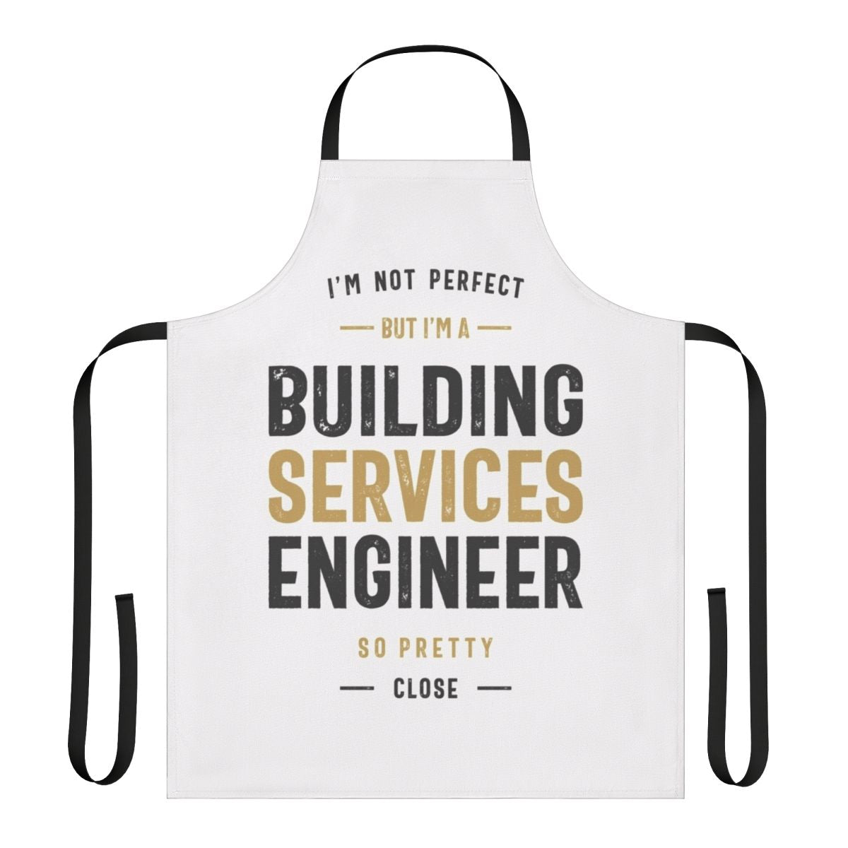 Building services engineer wearing a high-quality work apron
