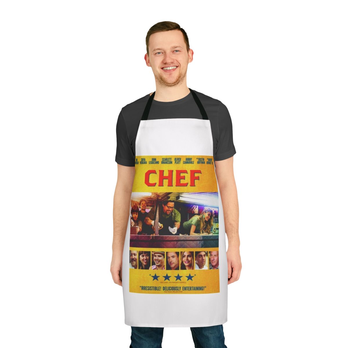 High-quality chef apron with pockets and adjustable neck strap for cooking and kitchen use