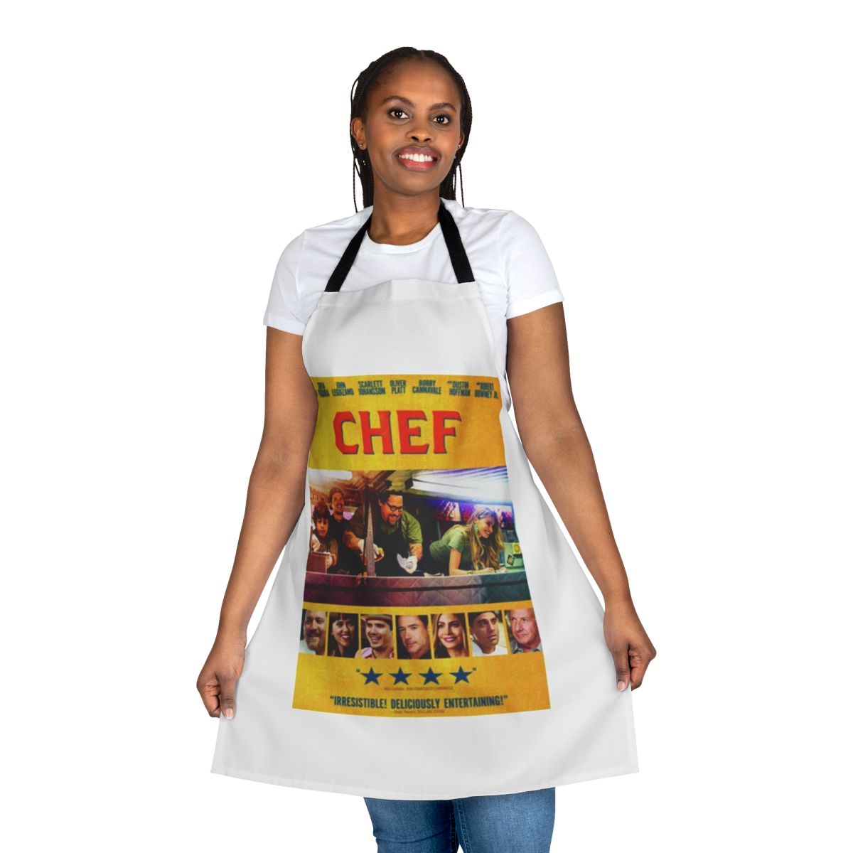 High-quality chef apron with pockets and adjustable neck strap for cooking and kitchen use