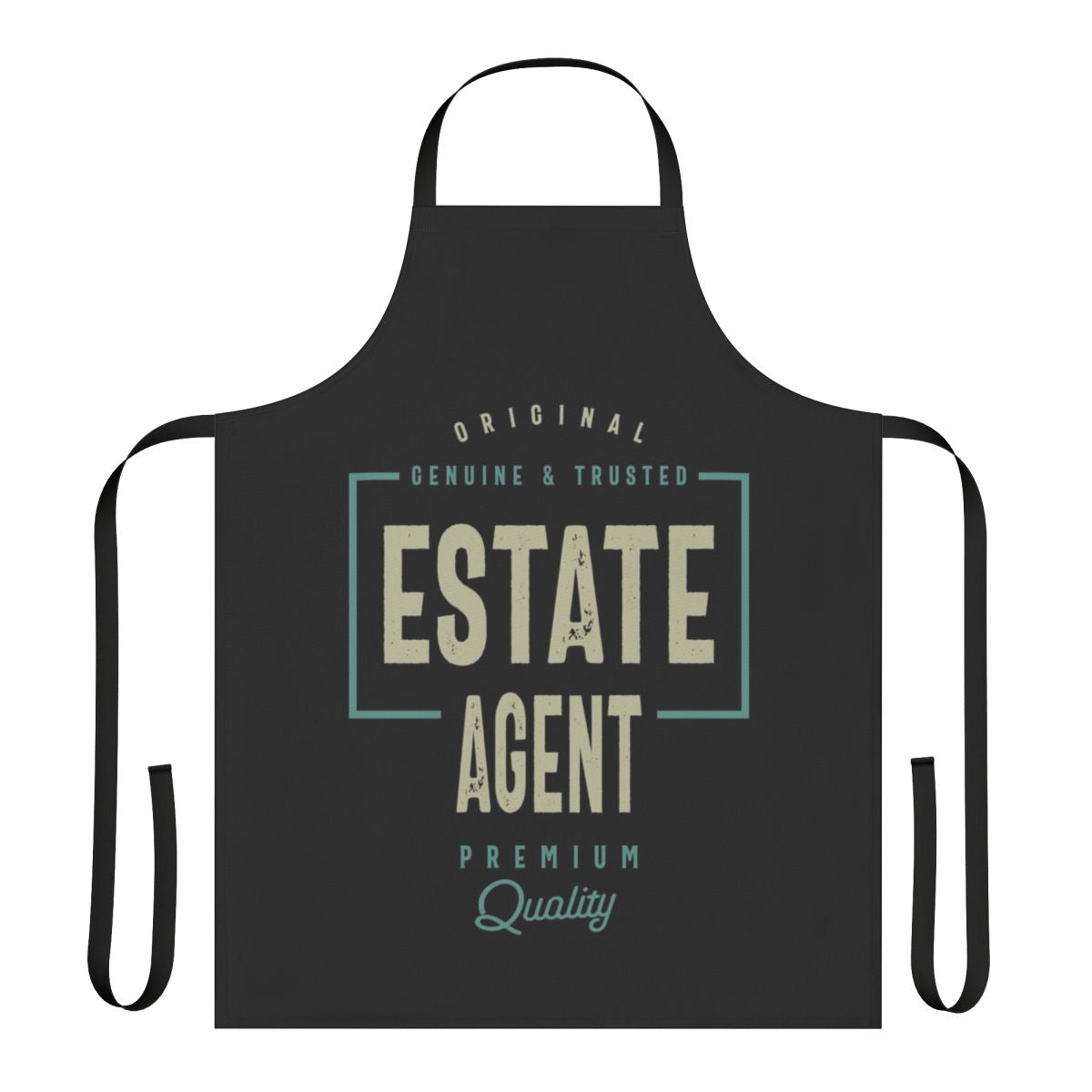 A high-quality apron designed for estate agents and real estate workers, featuring the focus keyword "estate agent apparel"