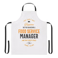 Food service manager wearing a high-quality apron for their job.