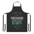 Purchasing staff wearing high-quality aprons for their work duties
