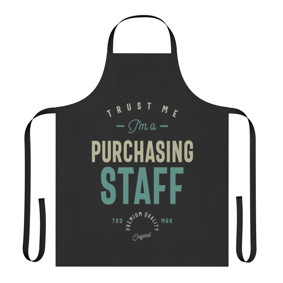 Purchasing staff wearing high-quality aprons for their work duties
