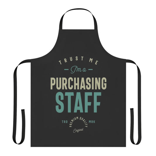 Purchasing staff wearing high-quality aprons for their work duties
