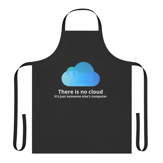 Programmer's "There Is No Cloud" Apron with coding, gaming, and computer-related design