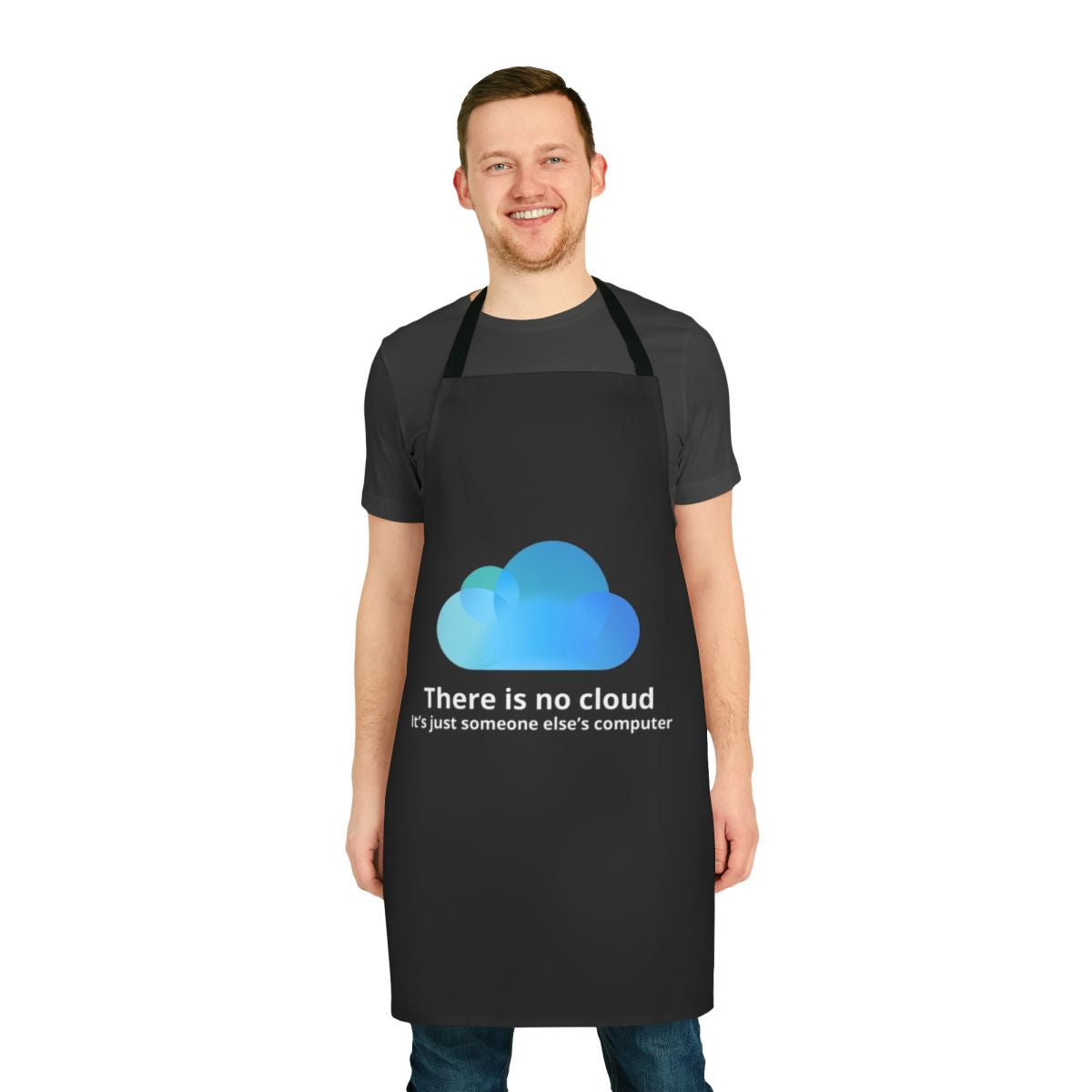 Programmer's "There Is No Cloud" Apron with coding, gaming, and computer-related design